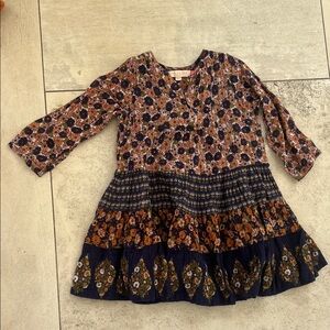 Pink Chicken Multicolor Floral Kids Dress